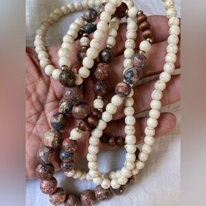 Natural‎ Stones 44” Long Vintage Bohemian Necklace